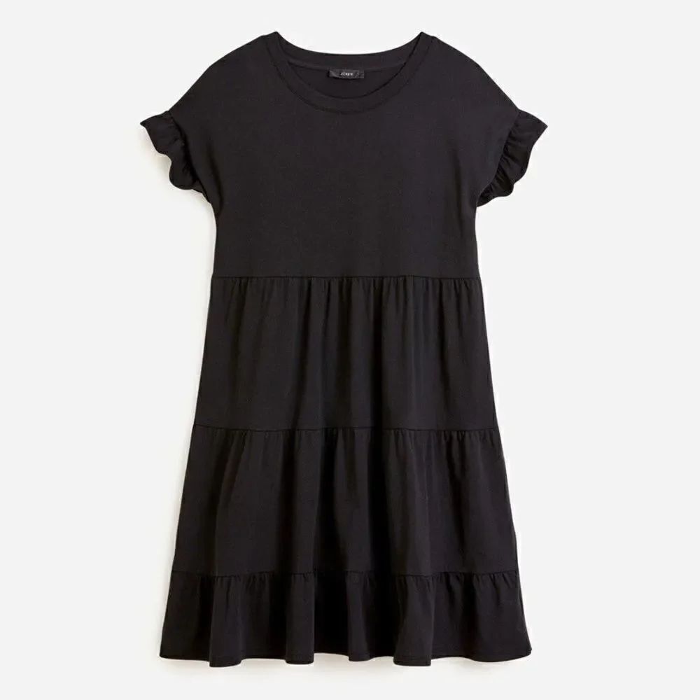 J.Crew Tiered dress in broken-in jersey Small